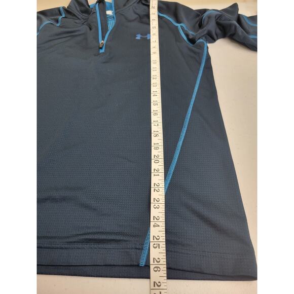 Under Armour Cold Gear Blue Quarter Zip Active Top Junior Boys Size Large - Picture 4 of 8